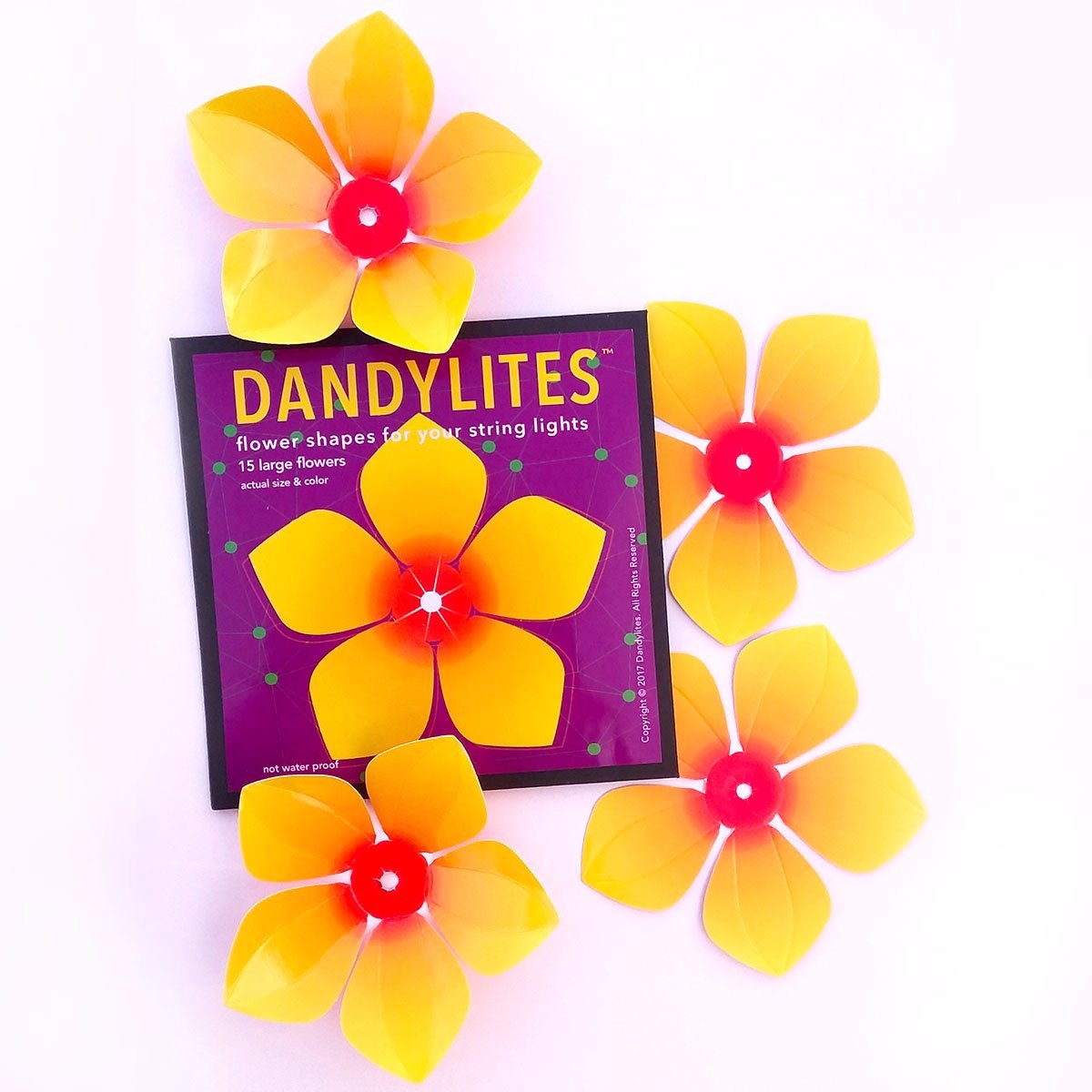 Yellow flowers for string lights – Dandylites